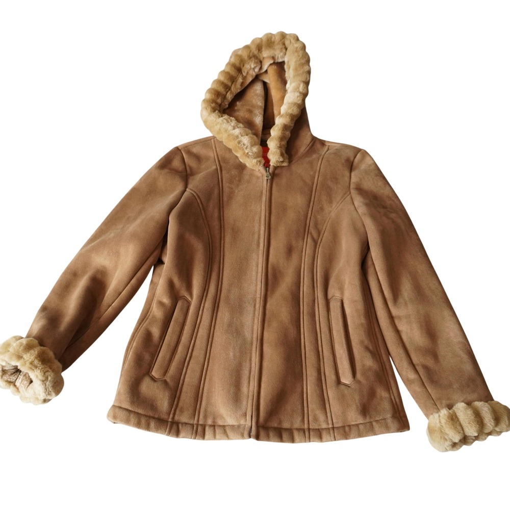 Esprit Tan Teddy Jacket with Cream Accents